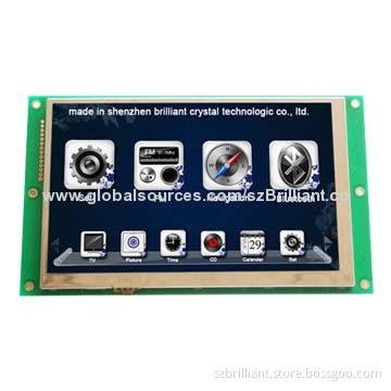 7-inch TFT LCD Modules, Supports RS232&485.3.3V TTL, Development On Computer, 800 x 480 Resolutions